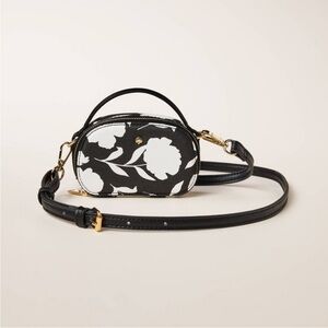 Kate Spade x Target Floral Black and White Mini Crossbody Bag